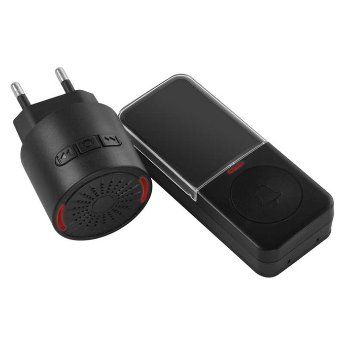 WIRELESS DOORBELL 220V BLACK COMPACT EMOS