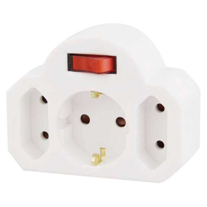 ADAPTER 3 SOCKETS WITH EMOS P00282 KEY