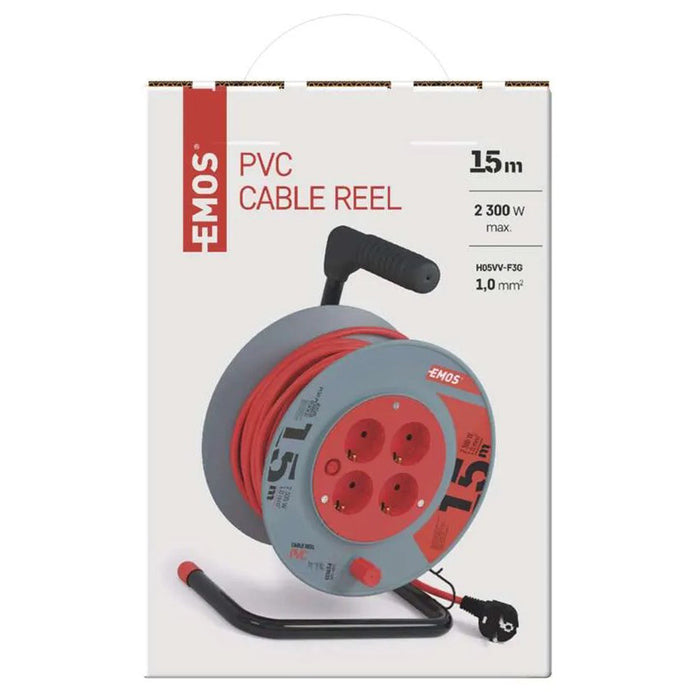 REEL EXTENSION 15M - G3X1.0MM2 - 4 SOCKETS EMOS