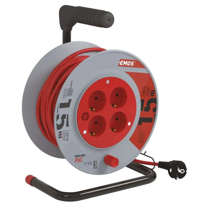 REEL EXTENSION 15M - G3X1.0MM2 - 4 SOCKETS EMOS