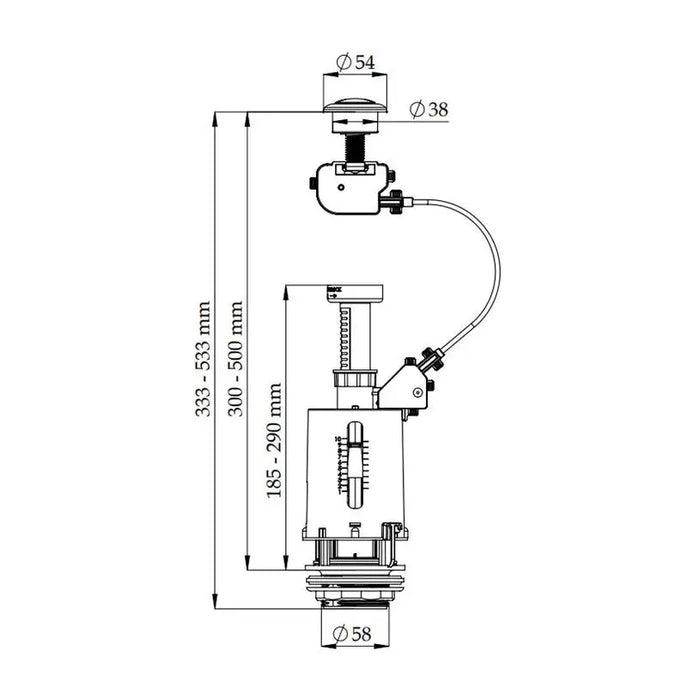 EMPTYING MECHANISM WITH NIKIPLAST WIRE - Резервни части и аксесоари<<<Санитарна керамика и