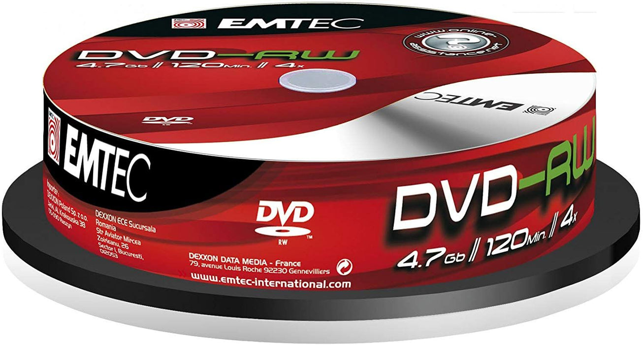 Emtec DVD-RW 4.7Gb./4X - 10 pcs. in a spindle