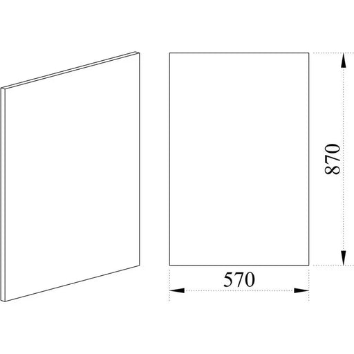 END PANEL BOTTOM ROW IRIM 1.6X57X87 CM. - Модулни кухни<<<Кухненски мебели<<<Кухня<<<Praktiker
