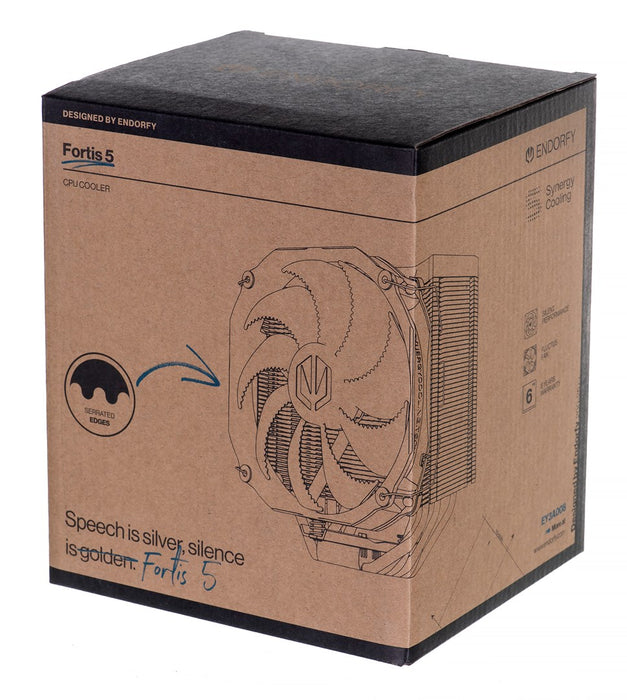 ENDORFY Fortis 5 Processor Air cooler 14 cm Black, Grey, Steel