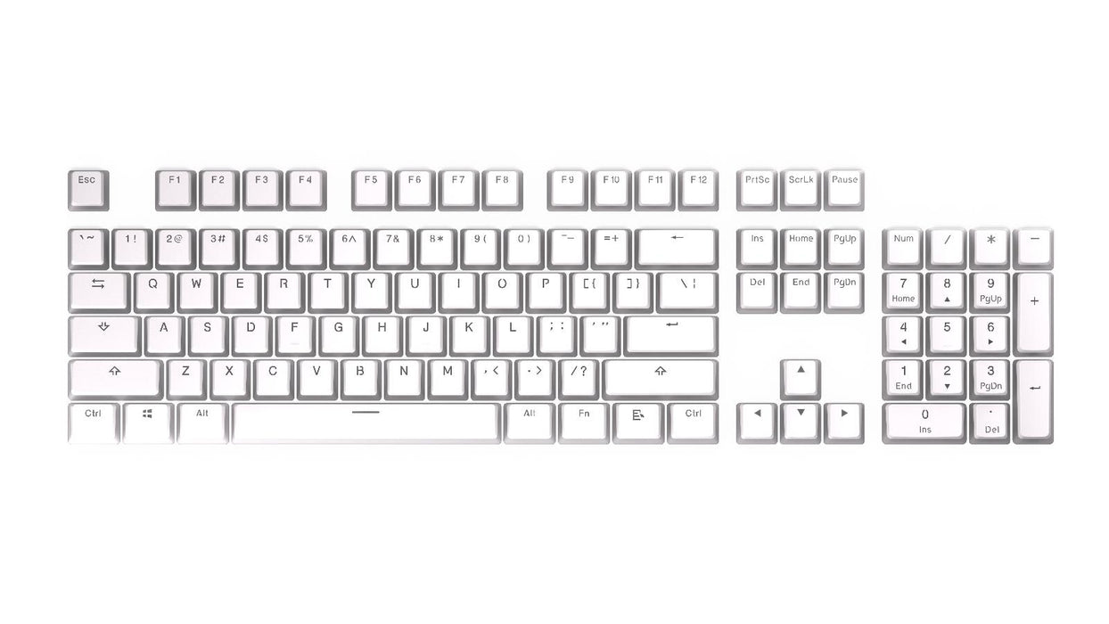 ENDORFY Mechanical Keyboard Caps - 104 pcs PBT, US Layout, Onyx White