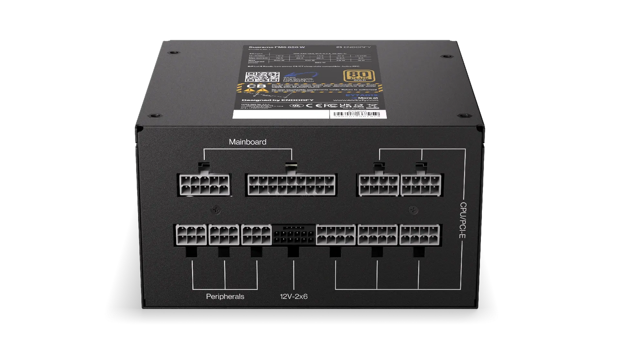 Power supply unit Endorfy Supremo FM6 850W 80+ Gold, PCIe 5.1 - Fully Modular