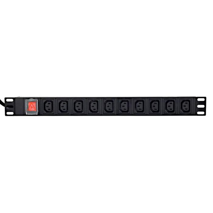 EnerGenie EG-PDU-10C132C19 Power distribution unit (PDU) 10 pcs C13 sockets 1U 16A C20 plug 2 m cable black - PDU power