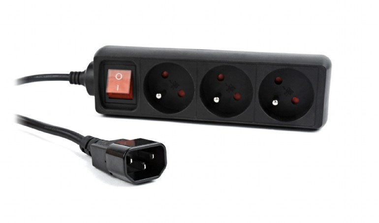 Gembird EG-PSU3F-01 surge protector Black 3 AC outlet(s) 230 V 0.6 m