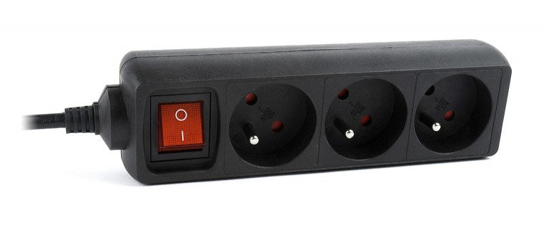 Gembird EG-PSU3F-01 surge protector Black 3 AC outlet(s) 230 V 0.6 m