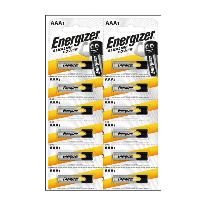 BLISTER OF 12 ALKALINE BATTERIES ALKALINE POWER AAA BP1X12 SG H EU ENERGIZER