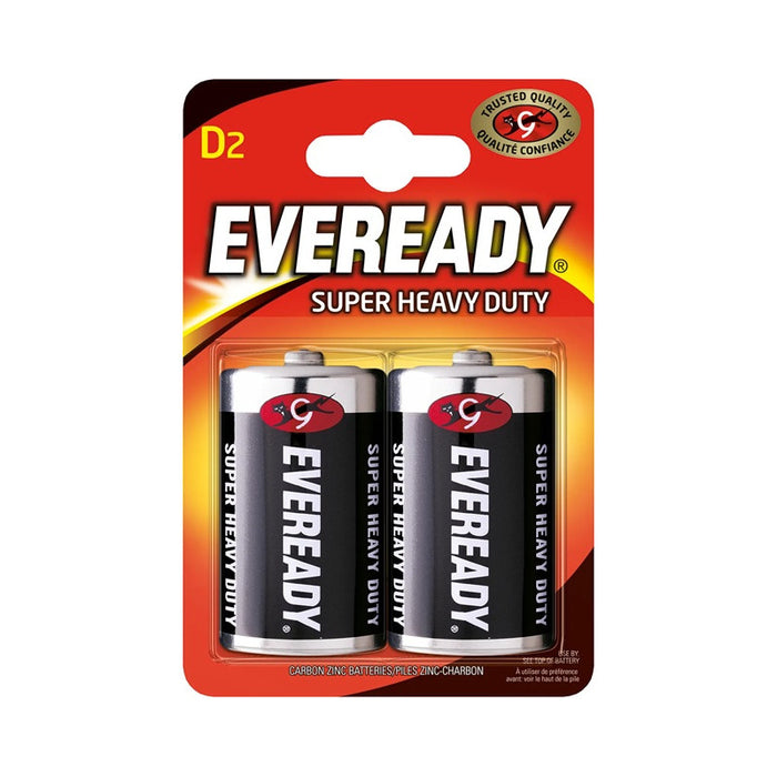 EVEREADY SHD D BP2 ENERGIZER ZINC BATTERIES