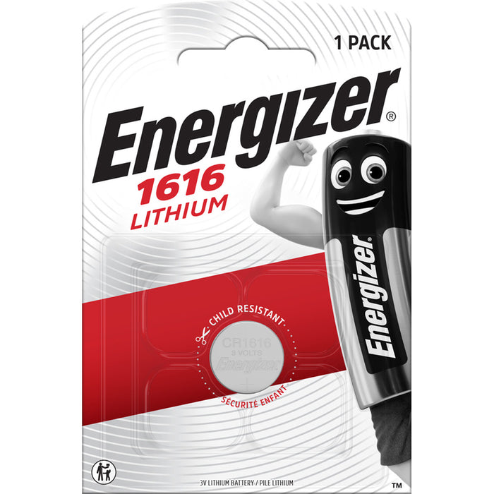 BATTERY CR1616 1 PIECE ENERGIZER LITHIUM