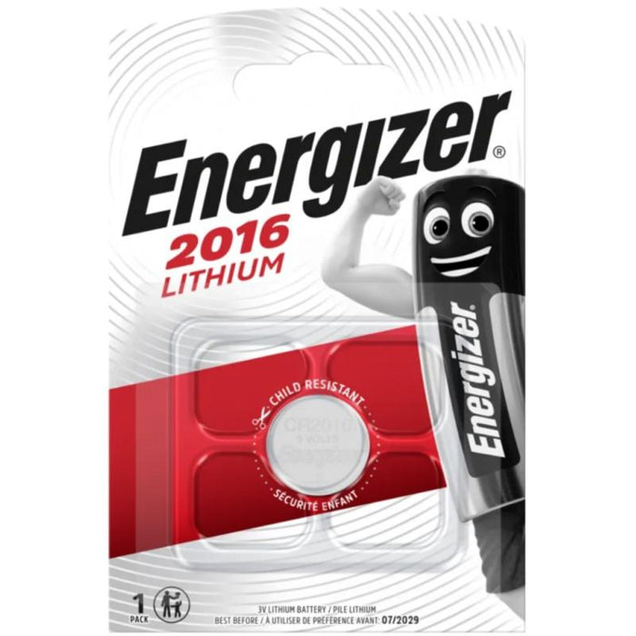 Lithium button battery ENERGIZER CR2016, 3V, 1 pc. in a blister