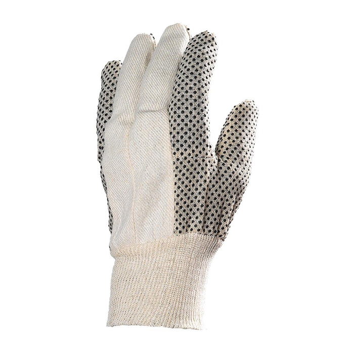 COTTON GLOVES WITH PVC BUTTONS