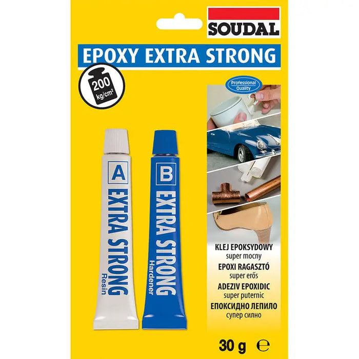 EPOXY ADHESIVE EPOXY EXTRA STRONG 30 G SOUDAL - Лепила<<<Лепила и ленти<<<Бои и лакове<<<Praktiker&&&Лепила<<<Лепила и
