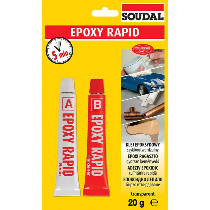 EPOXY ADHESIVE EPOXY RAPID 2X10 G SOUDAL - Лепила<<<Лепила и ленти<<<Бои и лакове<<<Praktiker&&&Лепила<<<Лепила и