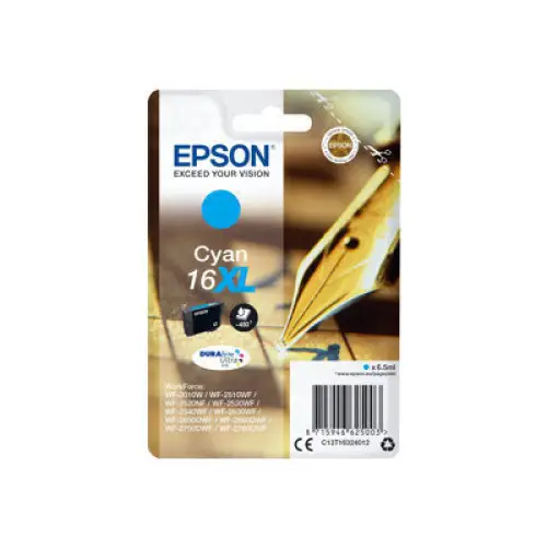 EPSON 1LB 16XL ink cartridge cyan high capacity 6.5ml 450 pages 1-pack blister without alarm - Мастила и Мастилени