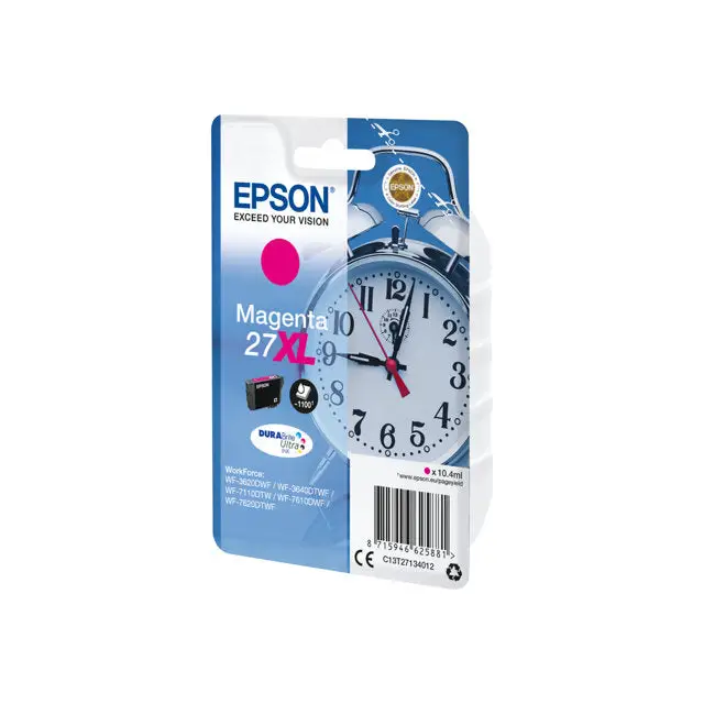 EPSON 1LB 27XL ink cartridge magenta high capacity 10.4ml 1.100 pages 1-pack blister without alarm - DURABrite ultra