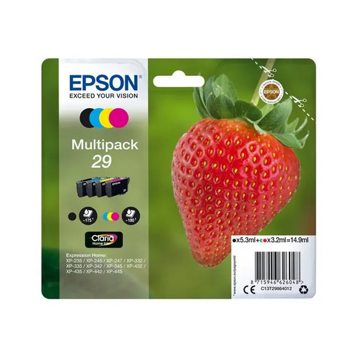 EPSON 1LB Multipack Fraise - Ink Claria Home Black Cyan Magenta Yellow w/s - Мастила и Мастилени глави<<<Консумативи