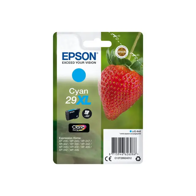 EPSON 1LB Singlepack Cyan 29XL Claria Home Ink - Мастила и Мастилени глави<<<Консумативи - Мастила<<<Печат Сканиране и