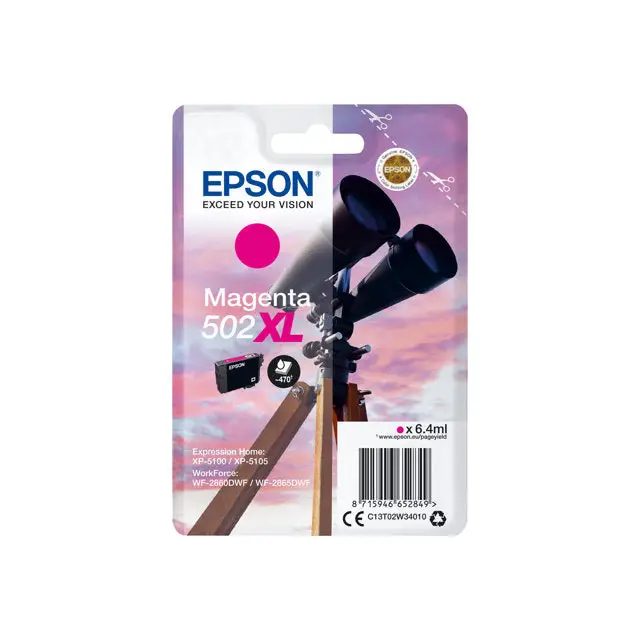 EPSON 1LB Singlepack Magenta 502XL Ink SEC w/s - Мастила и Мастилени глави<<<Консумативи - Мастила<<<Печат Сканиране и