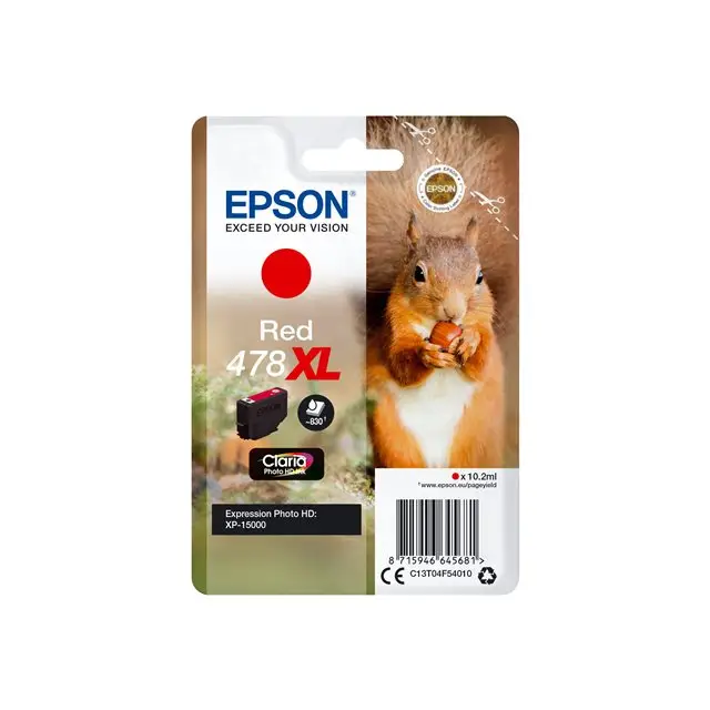 EPSON 1LB Singlepack Red 478XL Squirrel Clara Photo HD Ink - Мастила и Мастилени глави<<<Консумативи - Мастила<<<Печат