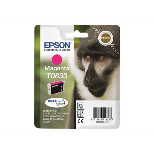 EPSON 1LB T0893 ink cartridge magenta low capacity 3.5ml 1-pack blister without alarm - Мастила и Мастилени