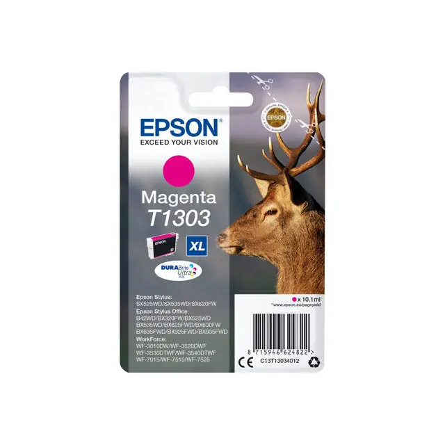 EPSON 1LB T1303 ink cartridge magenta extra high capacity 10.1ml 1-pack blister without alarm - DURABrite Ultra Ink