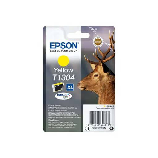 EPSON 1LB T1304 ink cartridge yellow extra high capacity 10.1ml 1-pack blister without alarm - DURABrite Ultra Ink