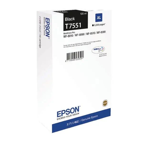 EPSON 1LB WF-8xxx Series Ink Cartridge XL Black - Мастила и Мастилени глави<<<Консумативи - Мастила<<<Печат Сканиране и