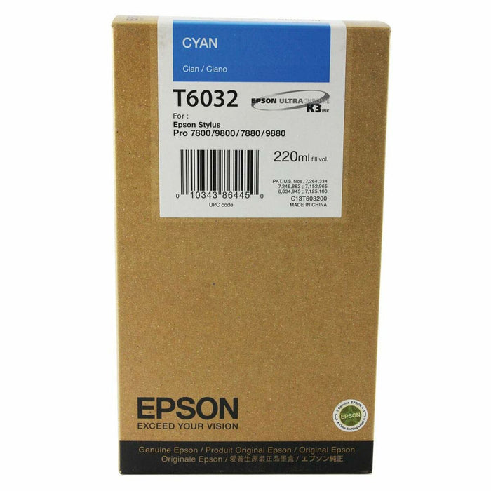 Epson 220ml Cyan for Stylus Pro 7880/9880/7800/9800 - Консумативи за плотери<<<EPSON