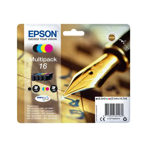 EPSON 2LB 16 ink cartridge black and tri-colour standard capacity 14.7ml 1-pack blister without alarm - Мастила и
