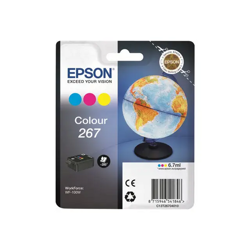 EPSON 2LB 267 ink cartridge cyan magenta and yellow standard capacity 200 pages 1-pack RF-AM blister - Мастила и