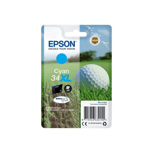 EPSON 2LB Singlepack 34XL Cyan DURABrite Ink Ultra XL - Мастила и Мастилени глави<<<Консумативи - Мастила<<<Печат