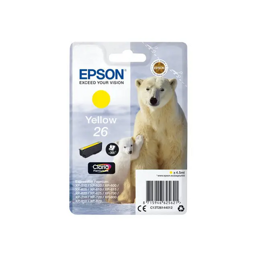 EPSON 3LB 26 ink cartridge yellow standard capacity 4.5ml 300 pages 1-pack blister without alarm - Мастила и Мастилени