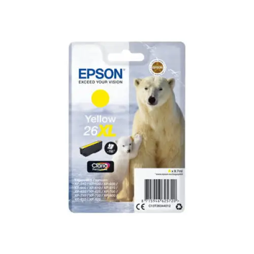 EPSON 3LB 26XL ink cartridge yellow high capacity 9.7ml 700 pages 1-pack blister without alarm - Мастила и Мастилени