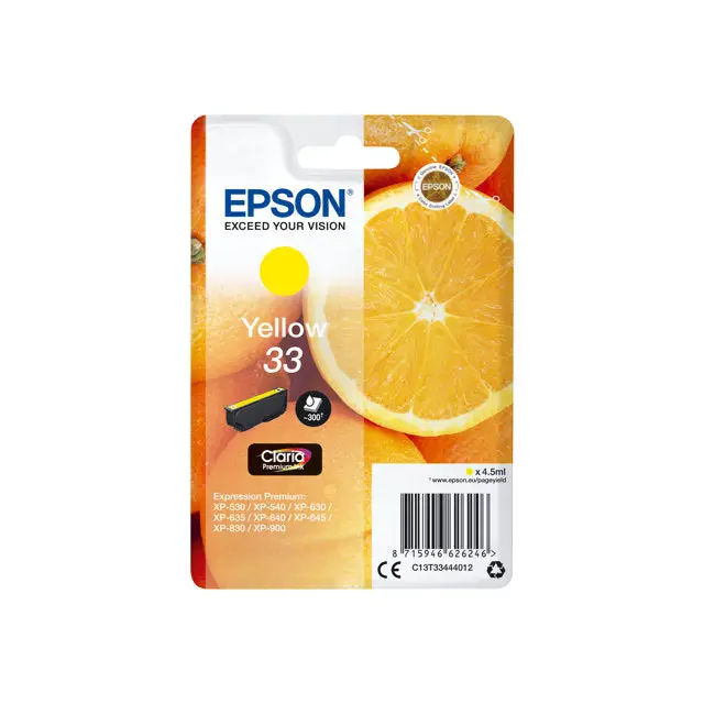 EPSON 3LB Cartouche Oranges Ink Claria Premium Yellow w/s - Мастила и Мастилени глави<<<Консумативи - Мастила<<<Печат