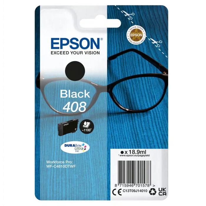 Epson 408 Spectacles DURABrite Ultra Single Black Ink - Консумативи за мастилoструйни принтери<<<EPSON