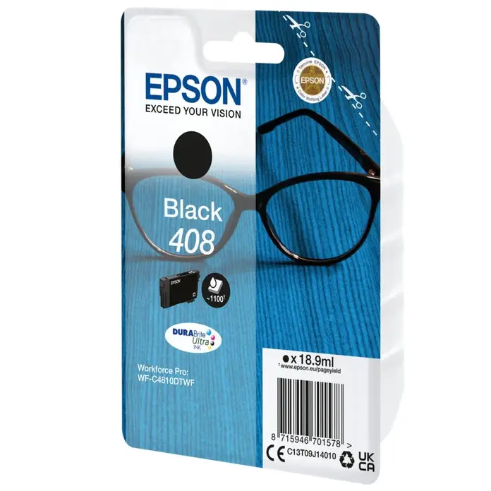 Epson 408 Spectacles DURABrite Ultra Single Black Ink - Консумативи за мастилoструйни принтери<<<EPSON