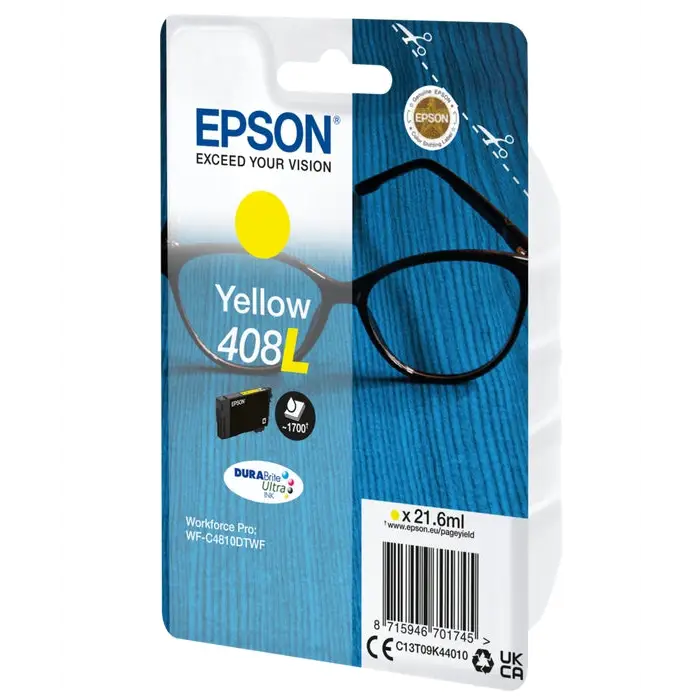 Epson 408L Spectacles DURABrite Ultra Single Yellow Ink - Консумативи за мастилoструйни принтери<<<EPSON