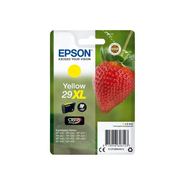 EPSON 4LB Singlepack Yellow 29XL Claria Home Ink - Мастила и Мастилени глави<<<Консумативи - Мастила<<<Печат Сканиране