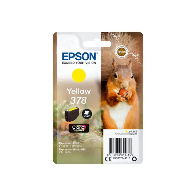 EPSON 4LB Singlepack Yellow 378 Eichhörnchen Clara Photo HD Ink - Мастила и Мастилени глави<<<Консумативи