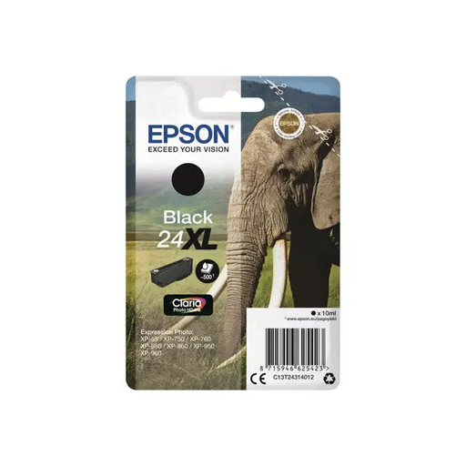 EPSON 5LB 24XL ink cartridge black high capacity 10ml 500 pages 1-pack blister without alarm - Мастила и Мастилени