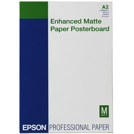 EPSON Enhanced Matte A2 420 x 594 mm 800g/m2 20 sheet poster board - Хартия за голям формат<<<Консумативи