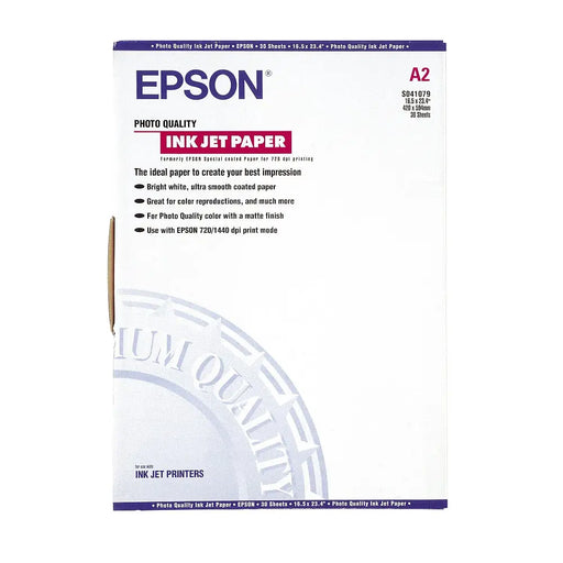 EPSON Photo Quality Matte coated A2 420 x 594 mm 100g/m2 30 sheet paper - Хартия за голям формат<<<Консумативи
