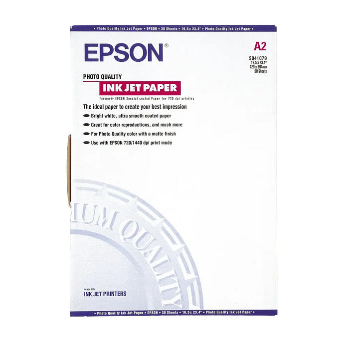 EPSON Photo Quality Matte coated A2 420 x 594 mm 100g/m2 30 sheet paper - Хартия за голям формат<<<Консумативи