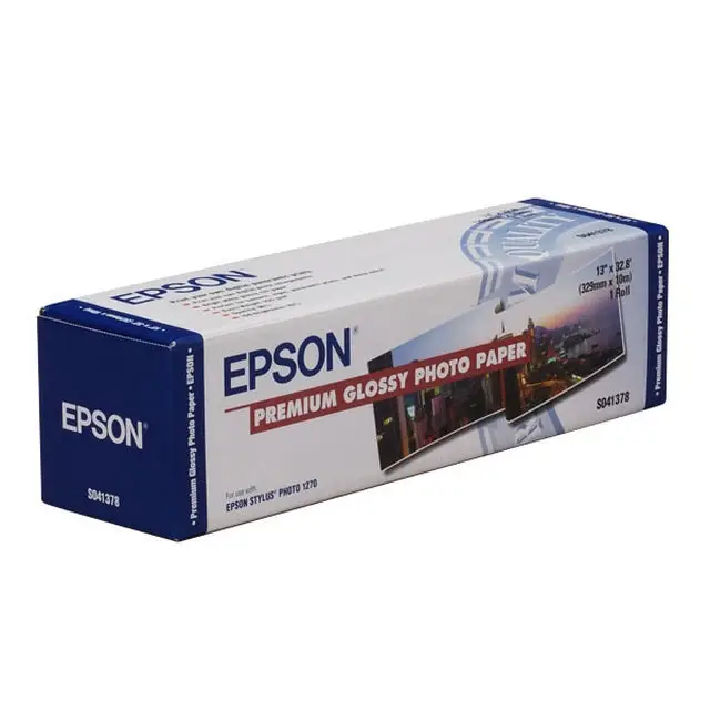 EPSON Premium Glossy photo paper Roll A3 12.9inch 32.9cm x 10m 255g/m2 - Хартия за голям формат<<<Консумативи