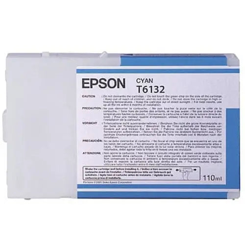 EPSON T6132 ink cartridge cyan standard capacity 110ml 1-pack - LFP мастила и LFP мастилени глави<<<Консумативи - голям