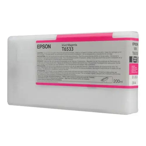 Epson T6533 Vivid Magenta Ink Cartridge (200ml) - Консумативи за плотери<<<EPSON консумативи<<<EPSON<<<PolyComp&&&LFP