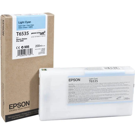Epson T6535 Light Cyan Ink Cartridge (200ml) - Консумативи за плотери<<<EPSON консумативи<<<EPSON<<<PolyComp&&&LFP